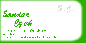 sandor czeh business card